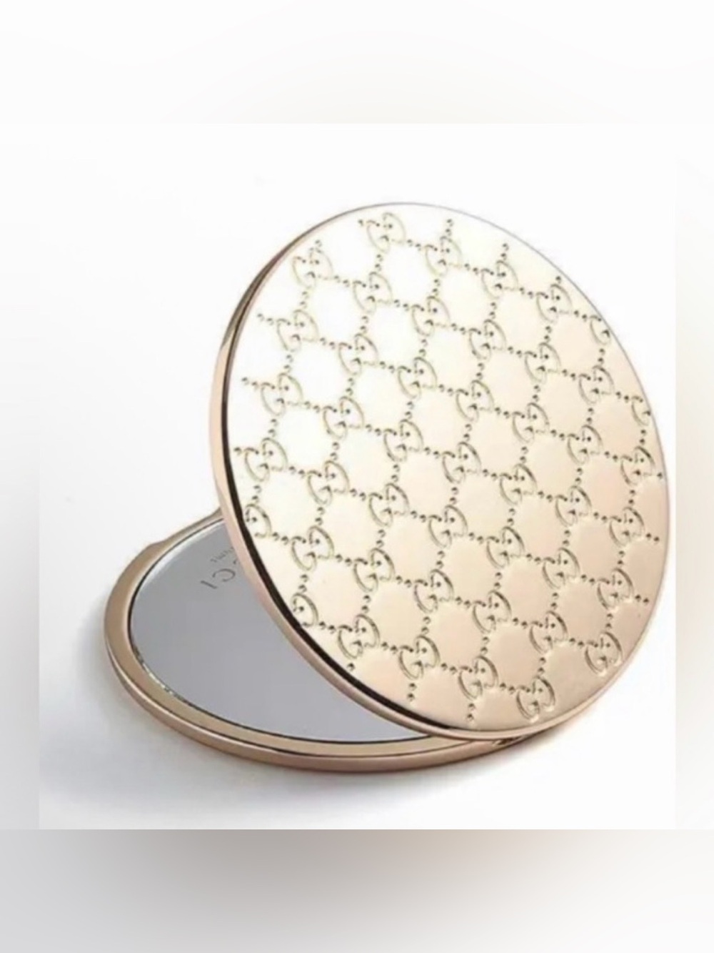 Gucci Rose Gold Interlocking G Compact Mirror